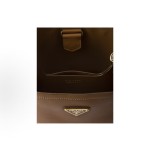 PRADA enamel triangular metal logo single-shoulder bag medium-sized women\'s caramel color